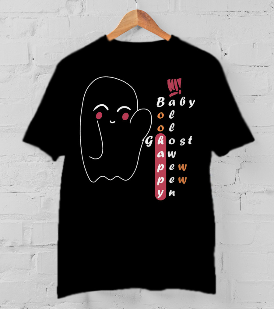 Hi Happy Boo Baby Ghost Halloween T-Shirt