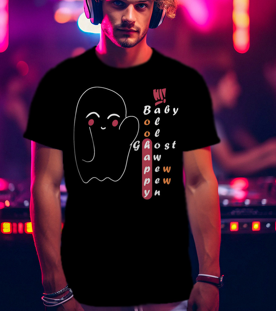 Hi Happy Boo Baby Ghost Halloween T-Shirt