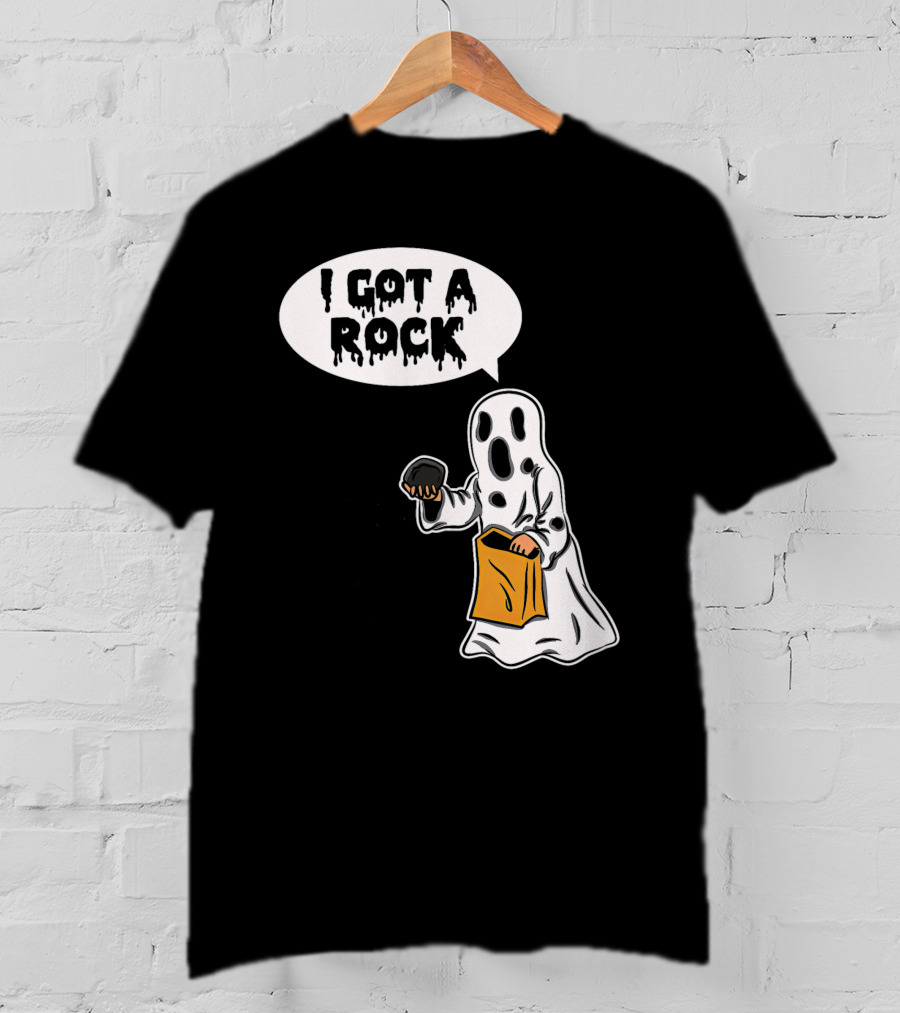 I Got A Rock Ghost Trick-or-Treating Halloween Humor T-Shirt