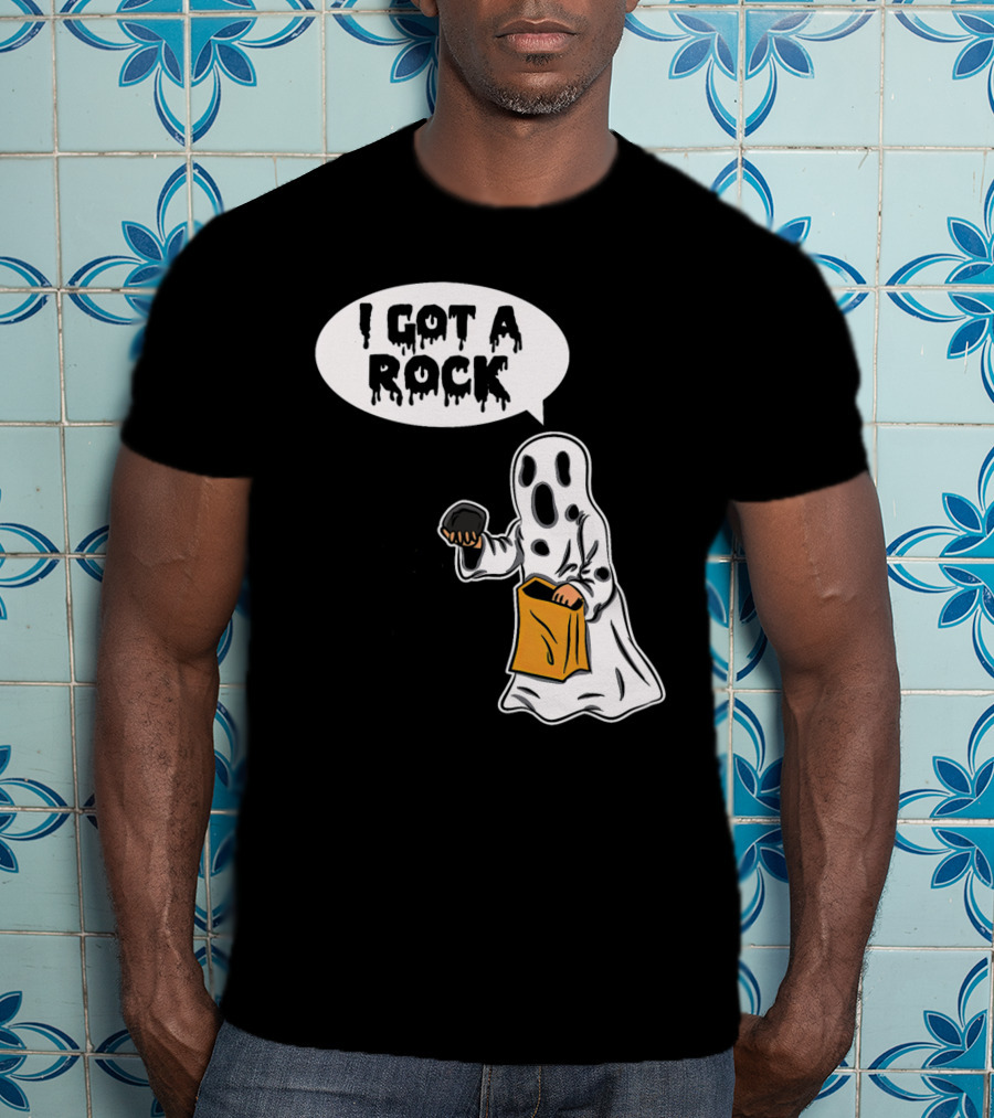 I Got A Rock Ghost Trick-or-Treating Halloween Humor T-Shirt