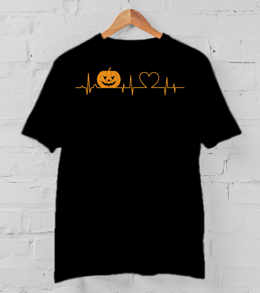 HALLOWEEN Pumpkin Heartbeat Love T-Shirt