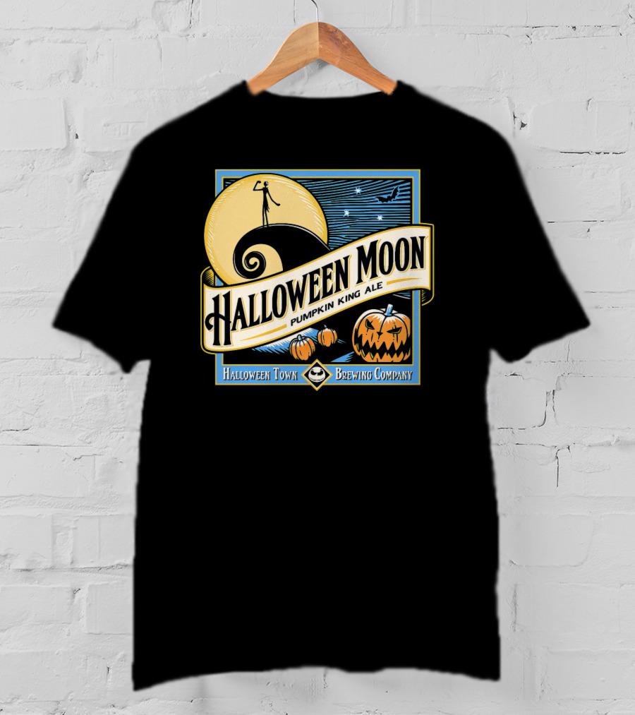 Halloween Moon Pumpkin King Ale Halloween Town Brewing Company T-Shirt