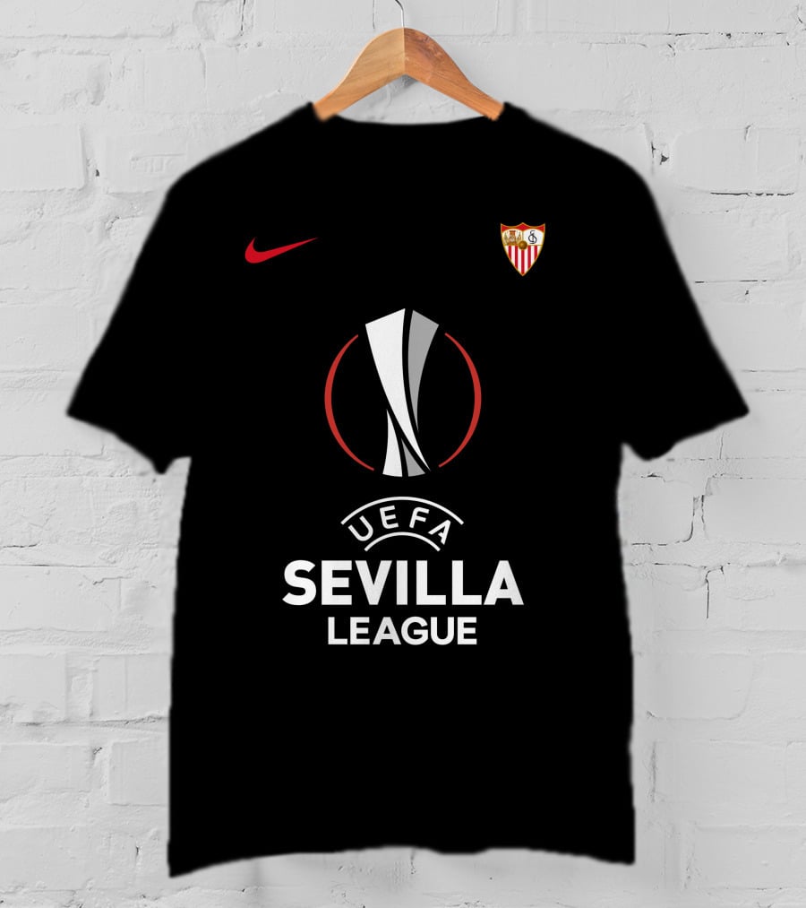 UEFA Sevilla League Logo Sevilla FC Badge T-Shirt