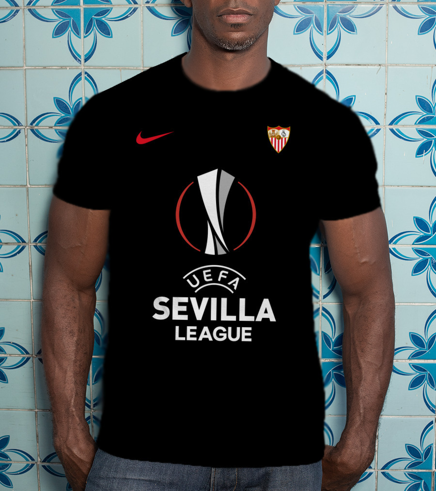 UEFA Sevilla League Logo Sevilla FC Badge T-Shirt
