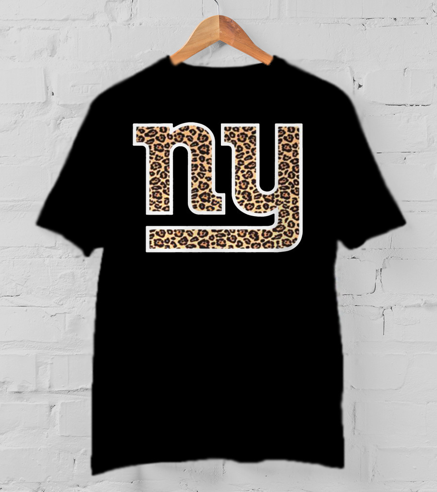NY Giants Leopard Print T-Shirt