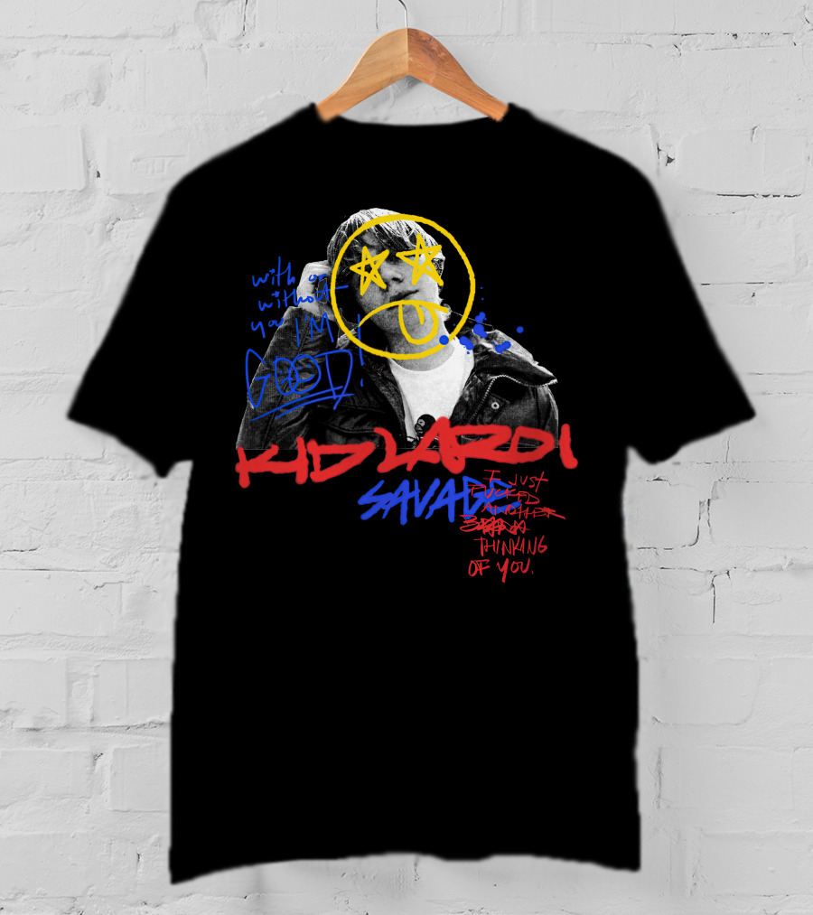 Kid Laroi Savage Thinking Of You Star Face Graffiti T-Shirt