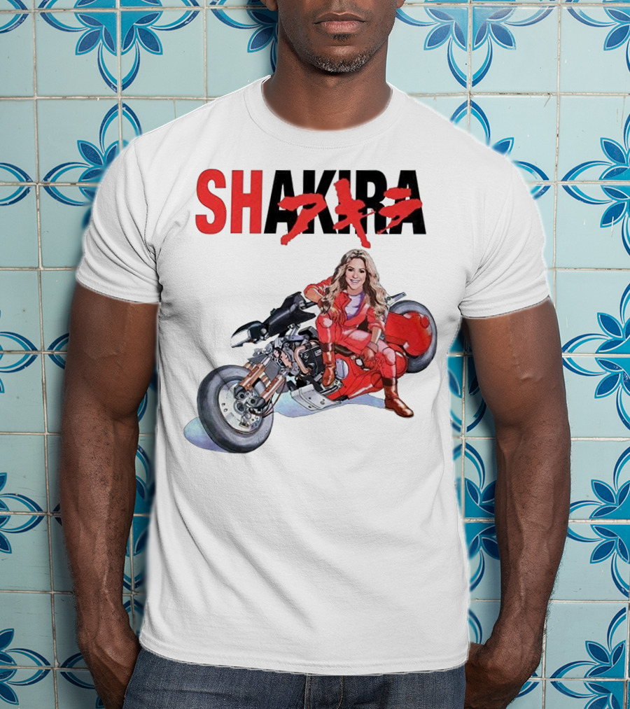 SHAKIRA Akira Anime Motorcycle Rider T-Shirt