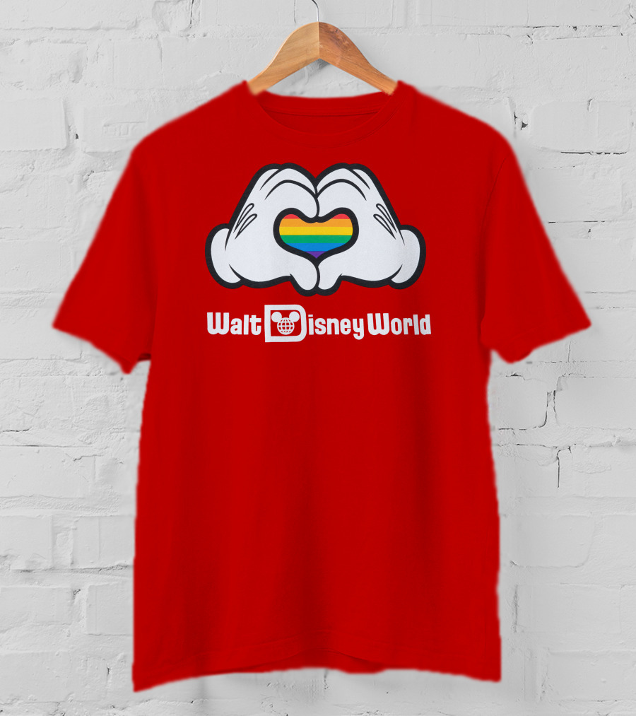 Walt Disney World Pride Heart Hands Rainbow T-Shirt