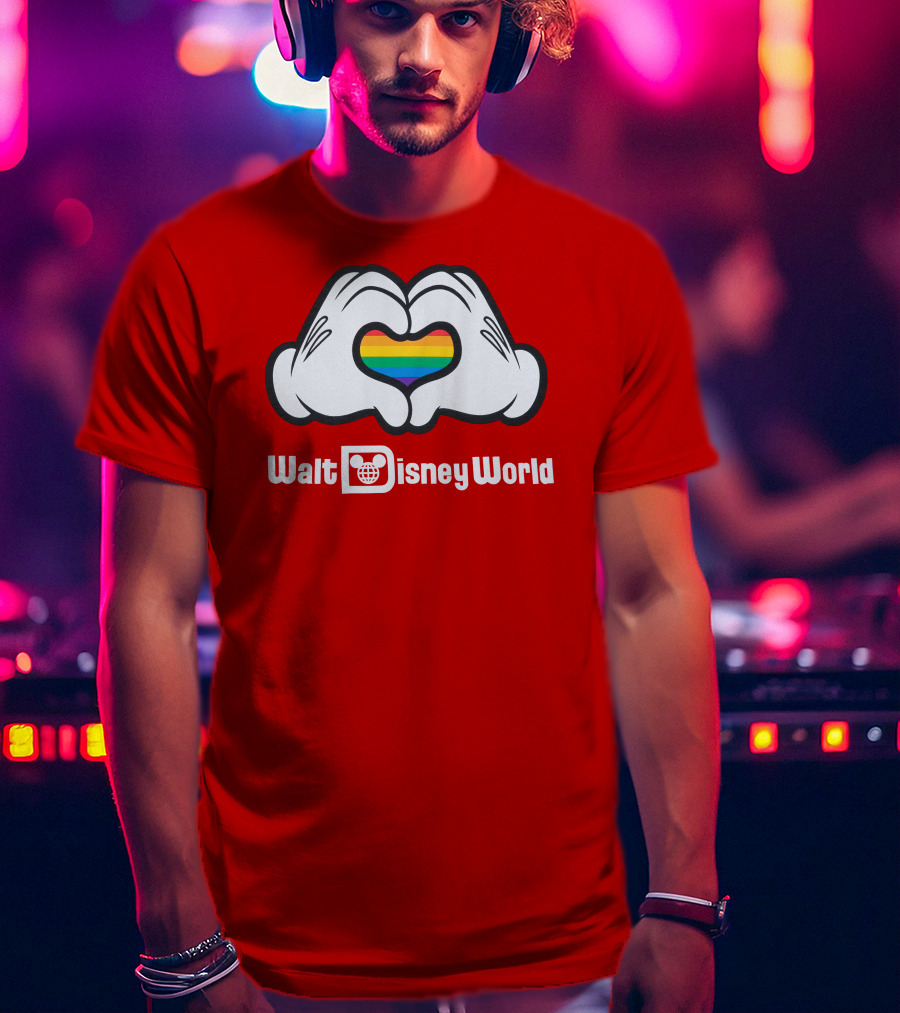 Walt Disney World Pride Heart Hands Rainbow T-Shirt