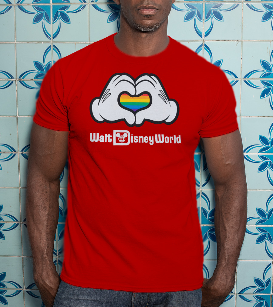 Walt Disney World Pride Heart Hands Rainbow T-Shirt