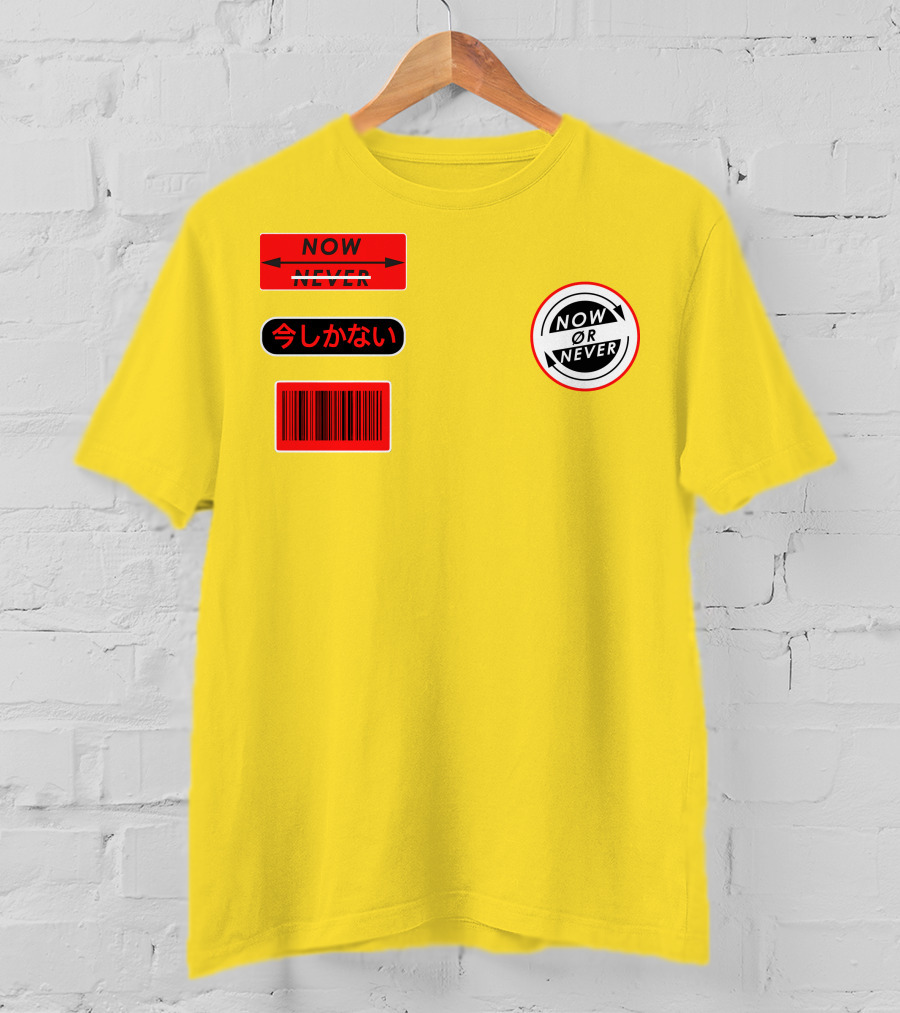 Now Or Never Colby Brock Merch Japanese Text Barcode T-Shirt