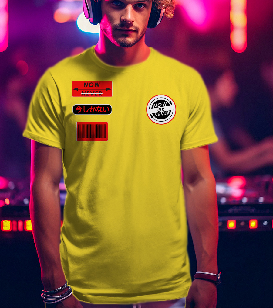 Now Or Never Colby Brock Merch Japanese Text Barcode T-Shirt