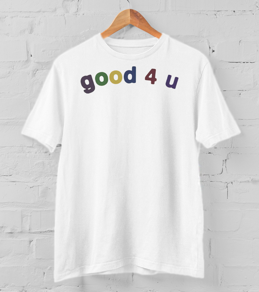 Olivia Rodrigo Good 4 U Multicolor Lettering T-Shirt