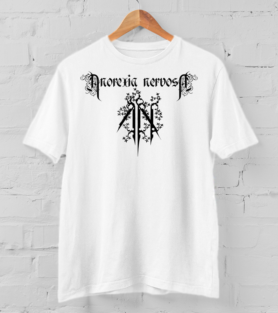 Anorexia Nervosa AN Symbol Floral Gothic T-Shirt
