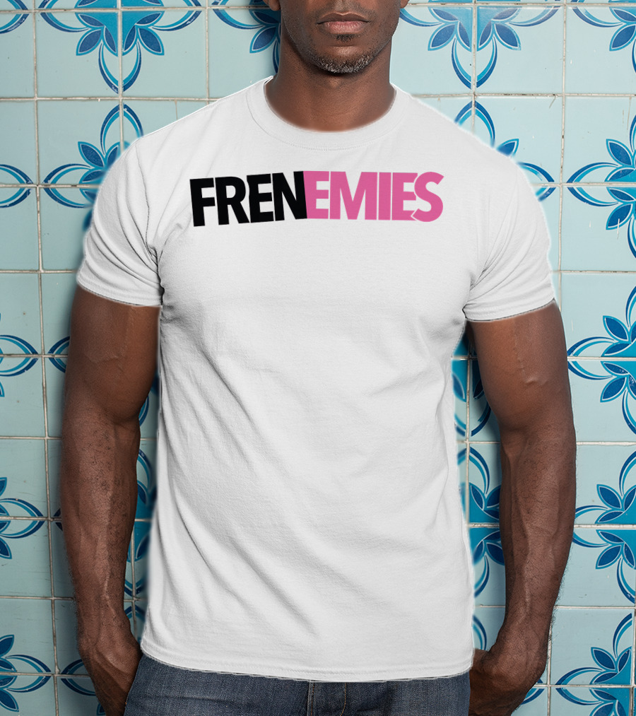 H3 Frenemies Pink And Black Text Logo Merch T-Shirt