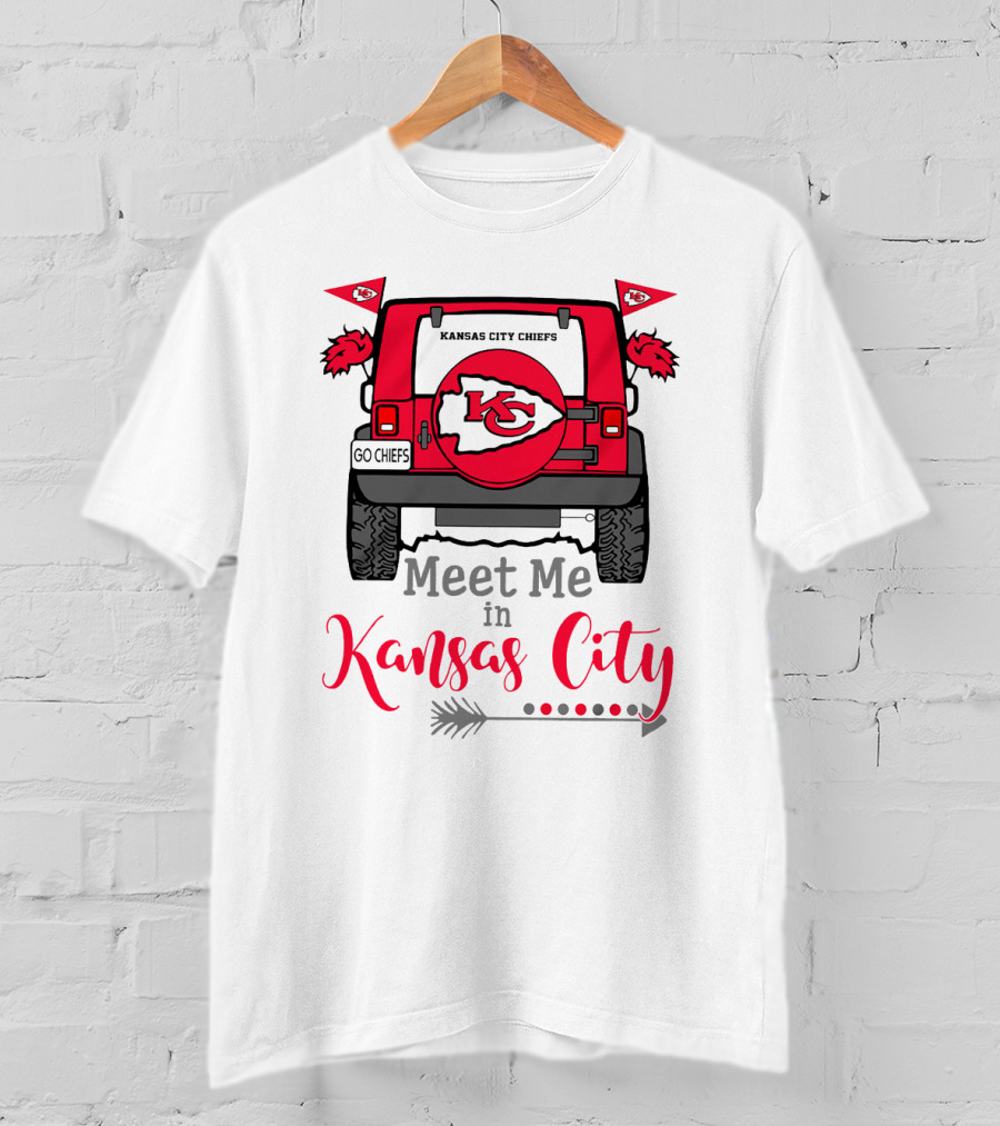 Kansas City Chiefs Meet Me In Kansas City Go Chiefs Jeep Tailgate Arrow T-Shirt