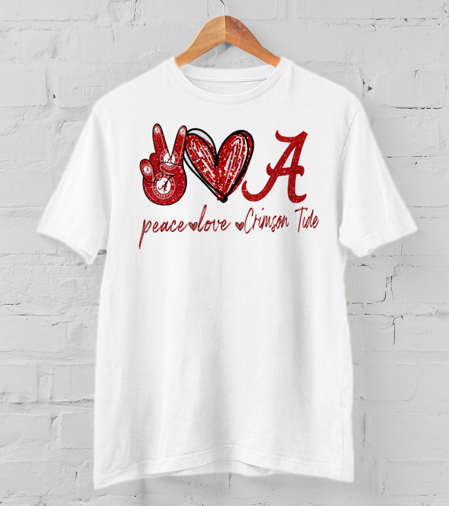 Peace Love Crimson Tide T-Shirt