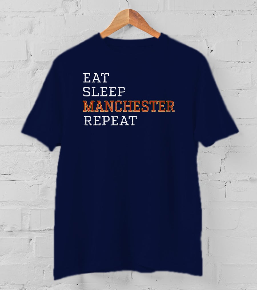 Eat Sleep Manchester Repeat T-Shirt
