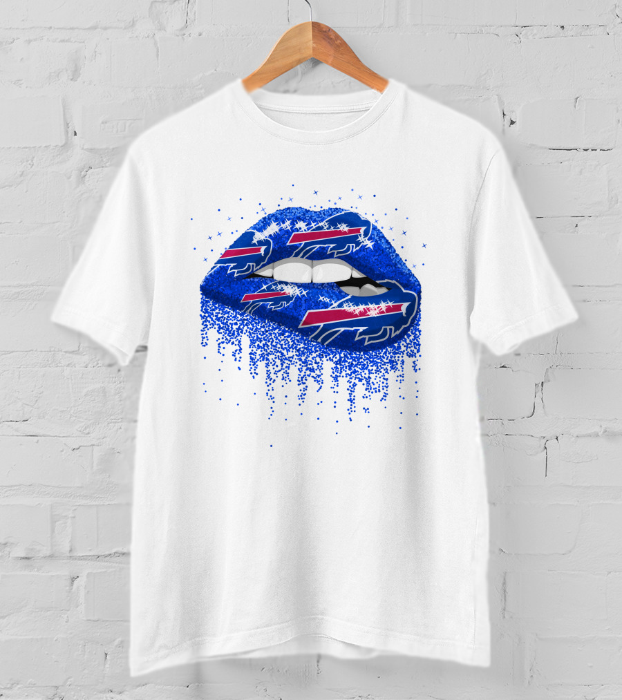 Buffalo Bills Football Team Blue Lips T-Shirt