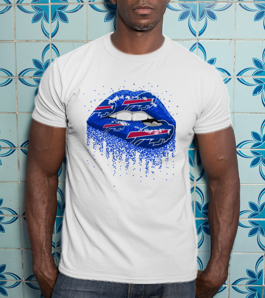 Buffalo Bills Football Team Blue Lips T-Shirt