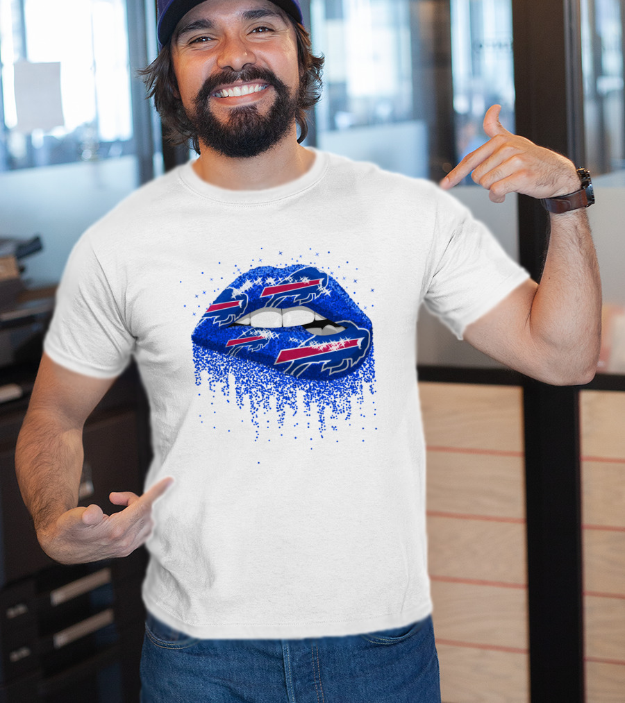 Buffalo Bills Football Team Blue Lips T-Shirt