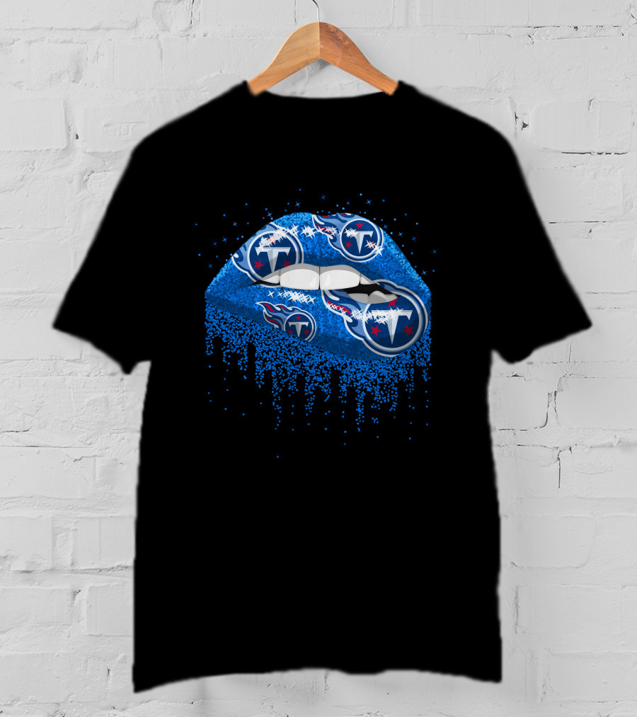 Tennessee Titans Glitter Lips T-Shirt