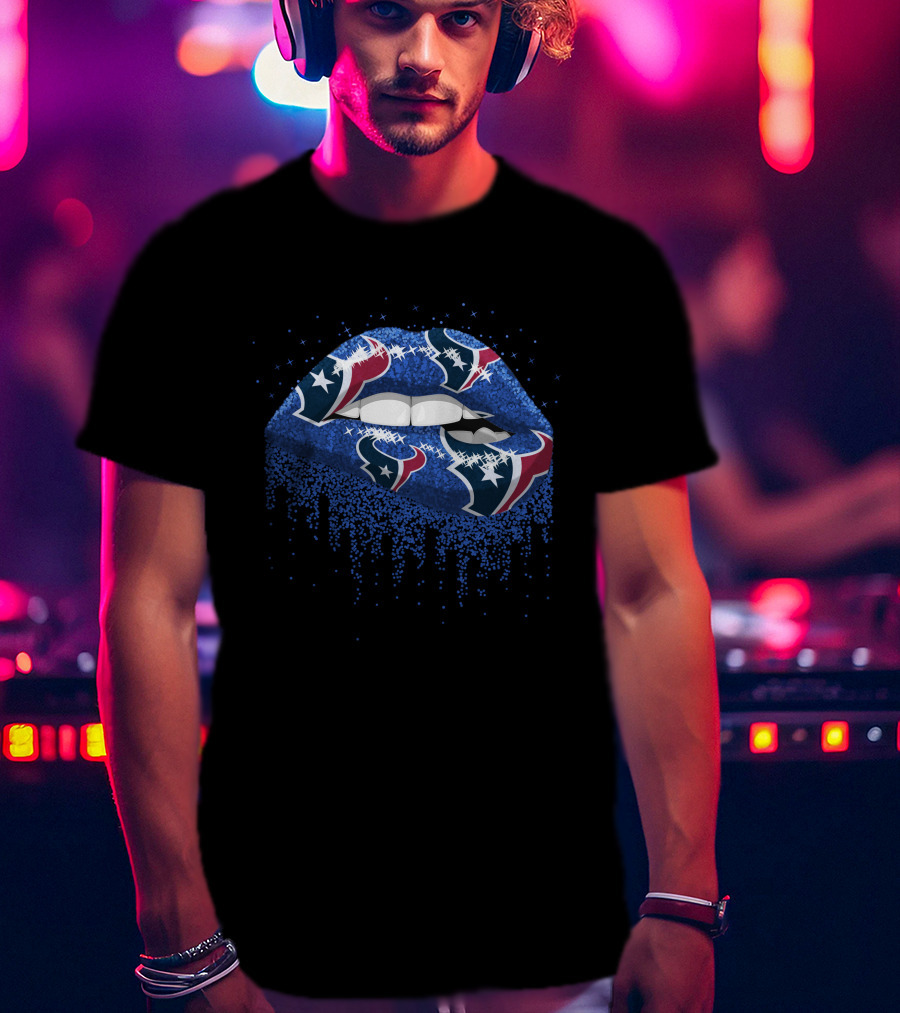 Houston Texans Dripping Lips T-Shirt