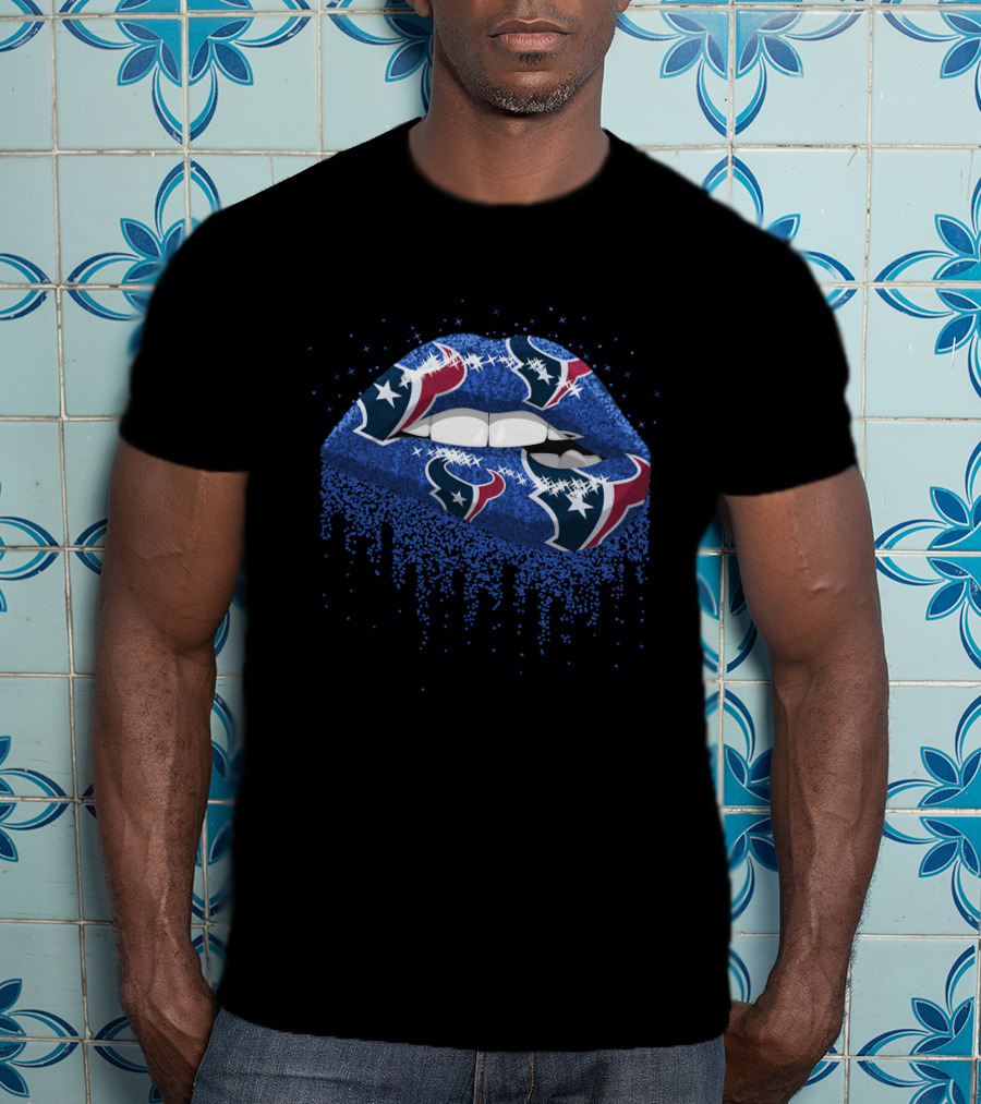 Houston Texans Dripping Lips T-Shirt