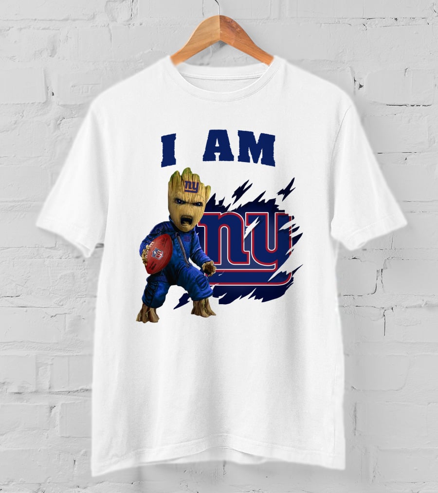 I Am Groot New York Giants NFL Football Fan T-Shirt