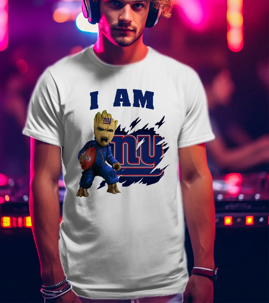 I Am Groot New York Giants NFL Football Fan T-Shirt