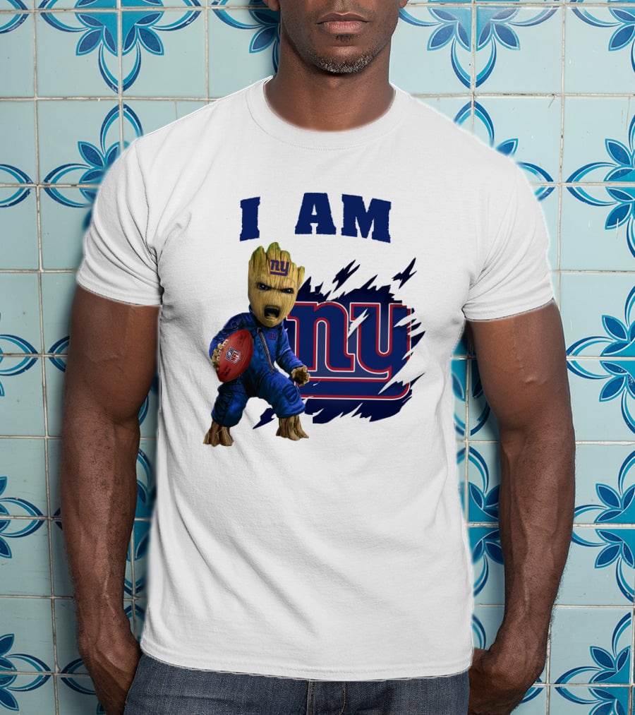 I Am Groot New York Giants NFL Football Fan T-Shirt