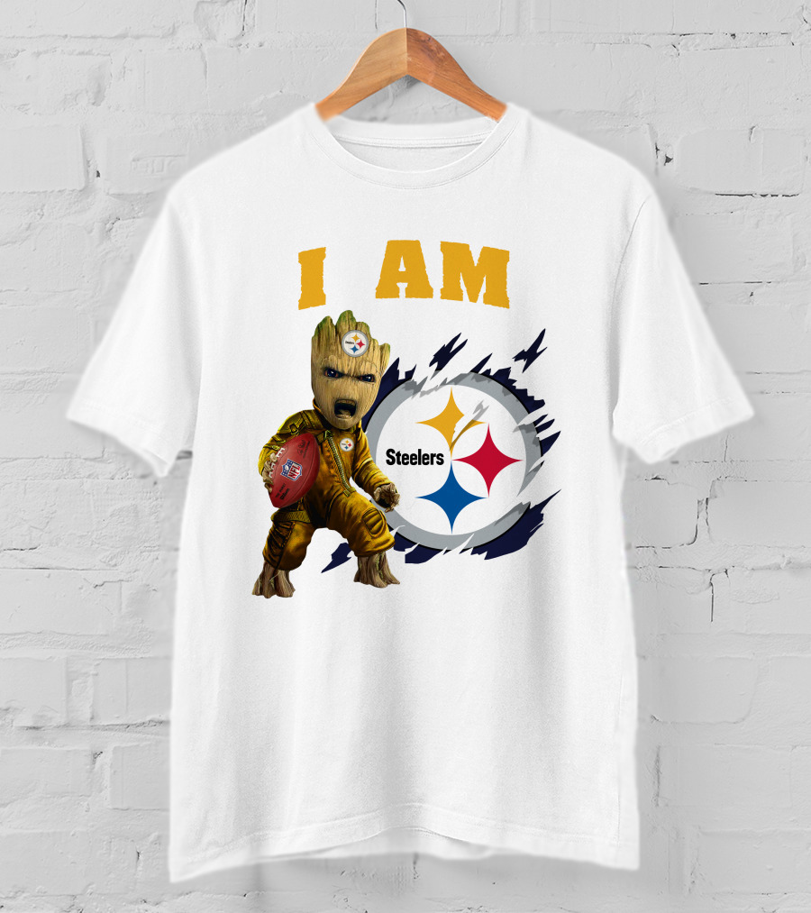 I Am Groot Steelers NFL Football Fan Gear T-Shirt