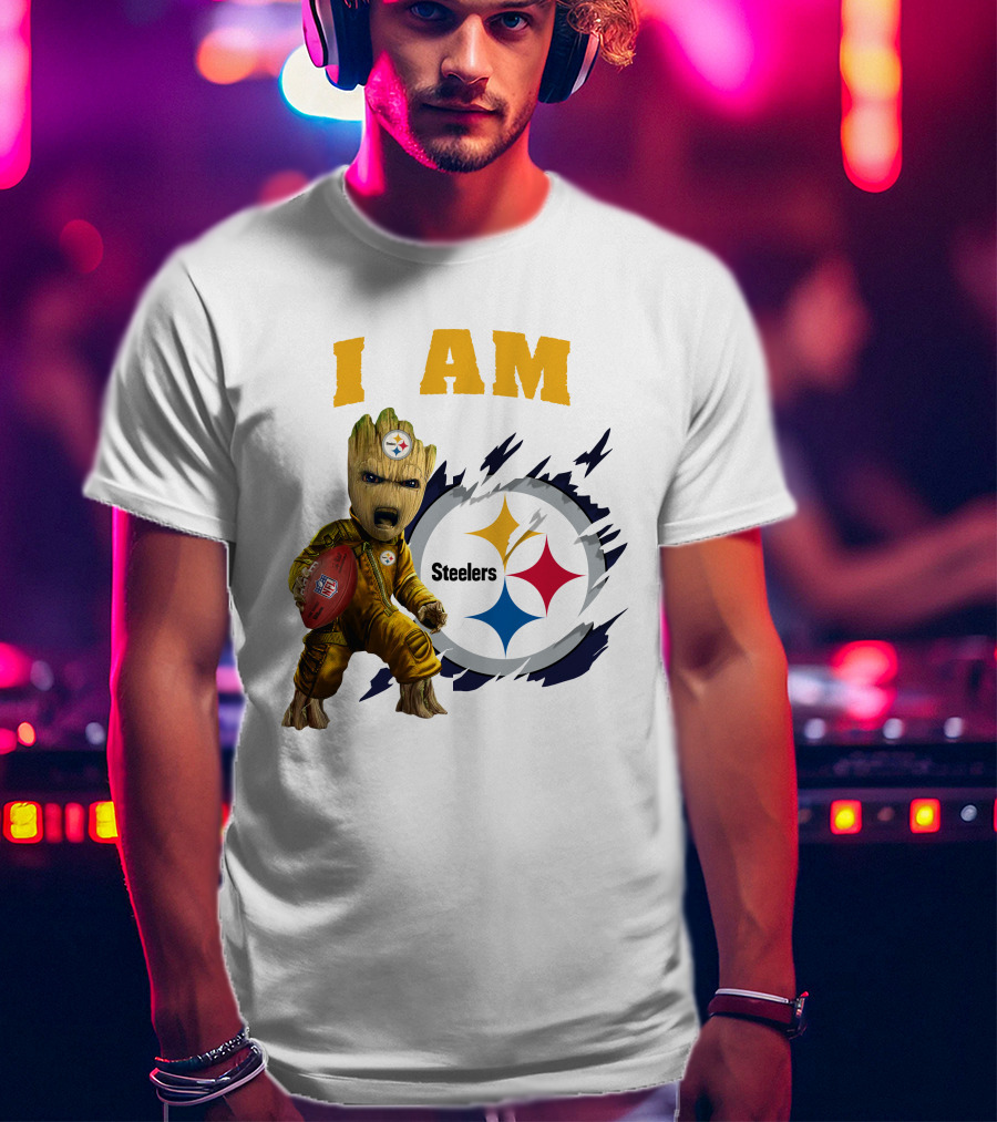 I Am Groot Steelers NFL Football Fan Gear T-Shirt