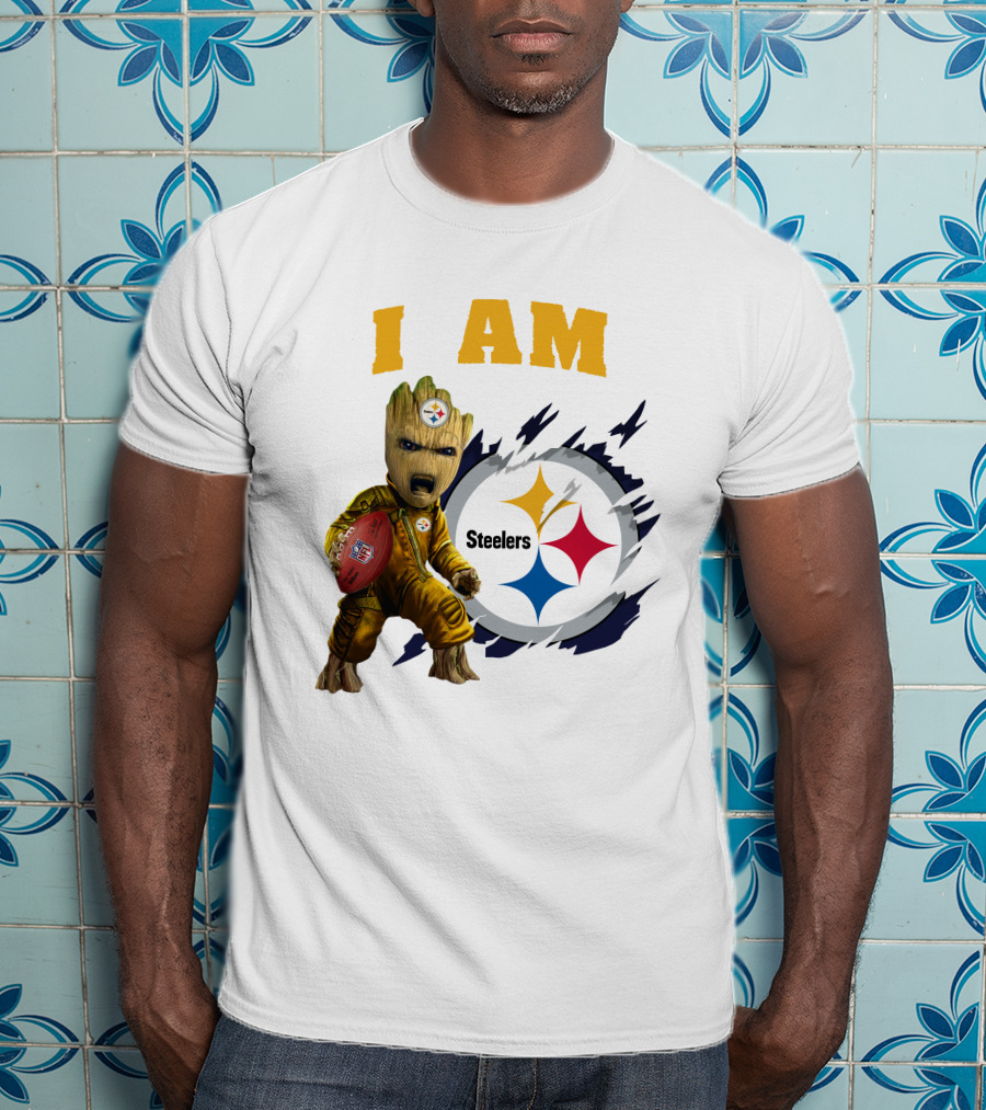 I Am Groot Steelers NFL Football Fan Gear T-Shirt
