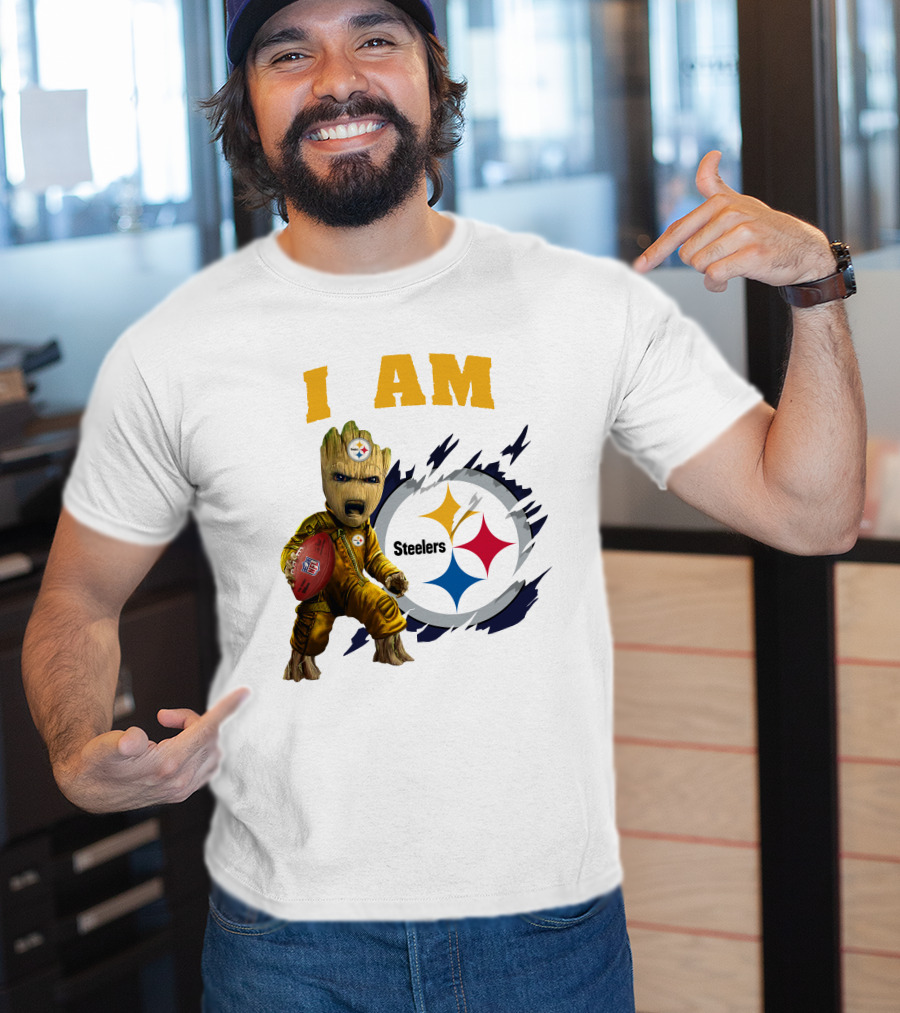 I Am Groot Steelers NFL Football Fan Gear T-Shirt