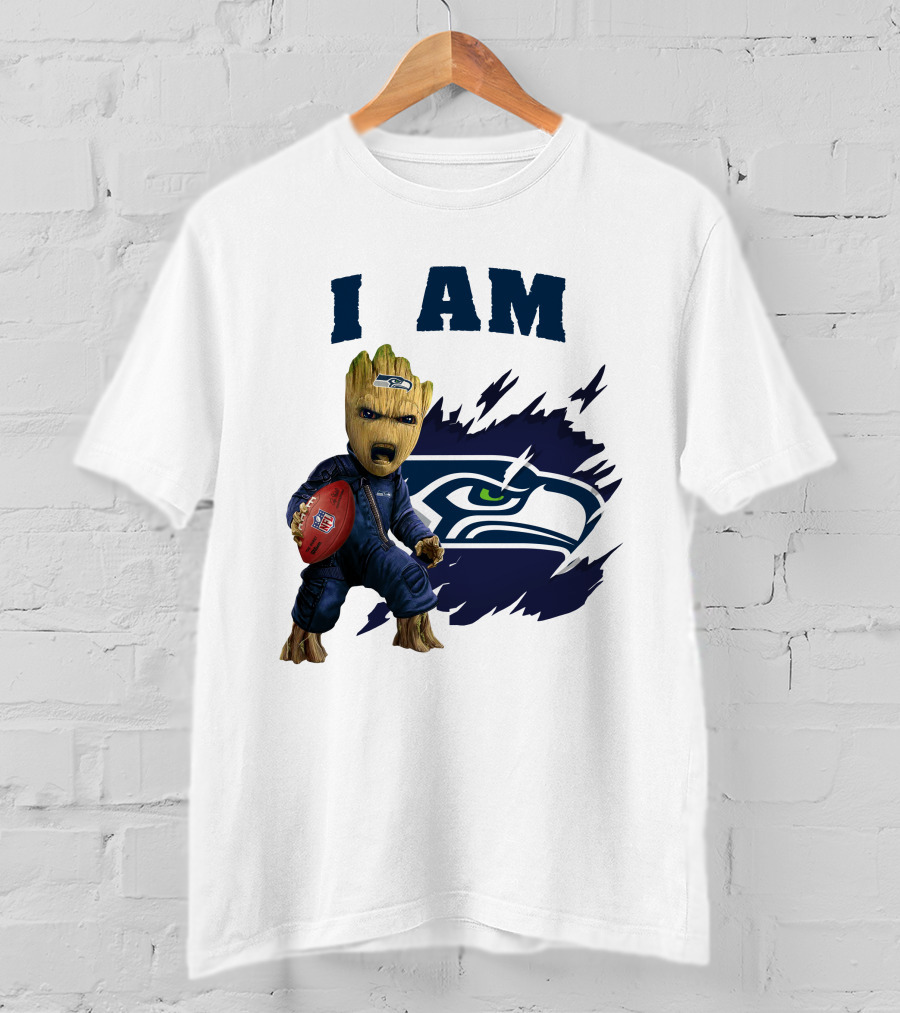 I Am Groot Seattle Seahawks Football T-Shirt