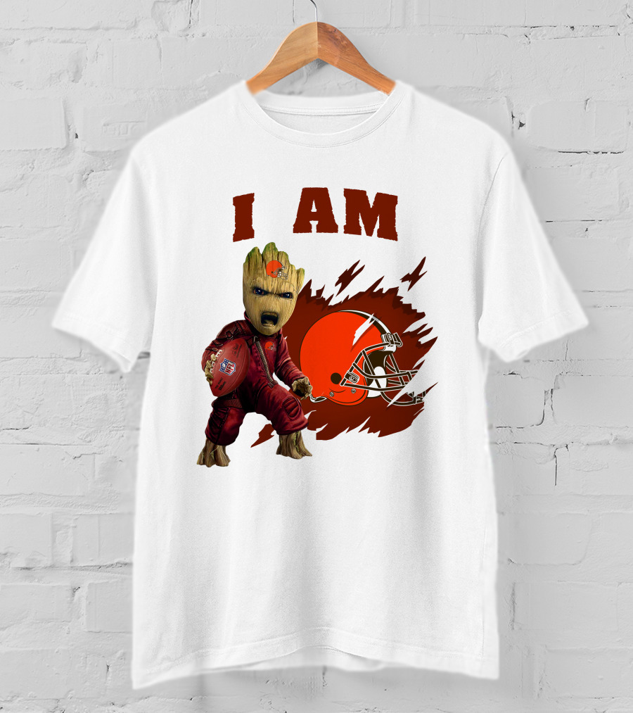 I Am Groot Cleveland Browns Football Character T-Shirt
