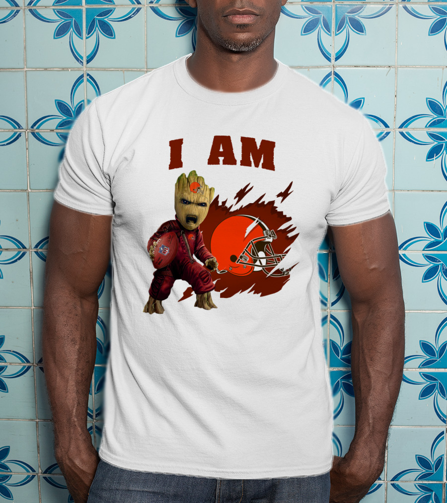 I Am Groot Cleveland Browns Football Character T-Shirt