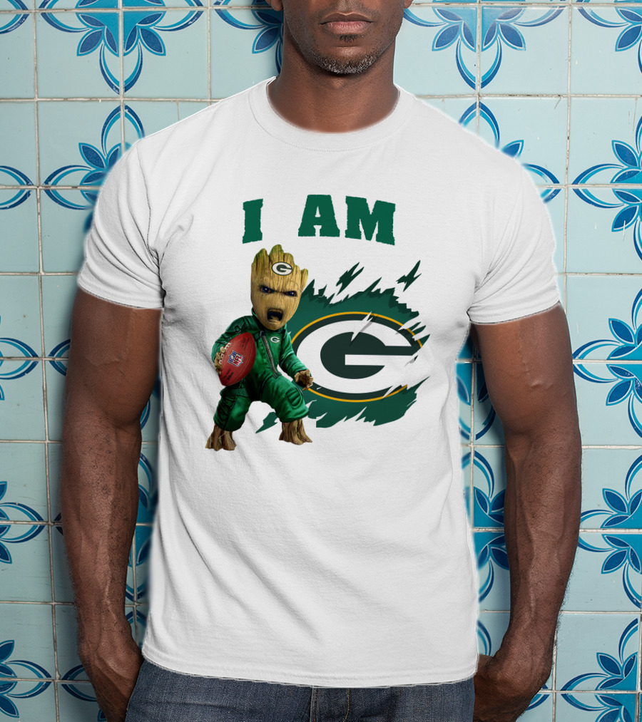 I Am Groot Green Bay Packers Football Fan T-Shirt