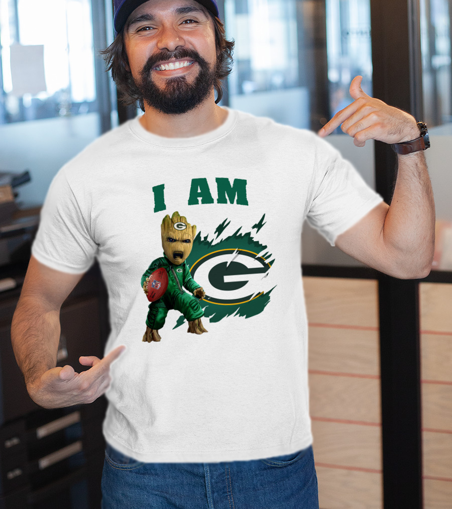 I Am Groot Green Bay Packers Football Fan T-Shirt