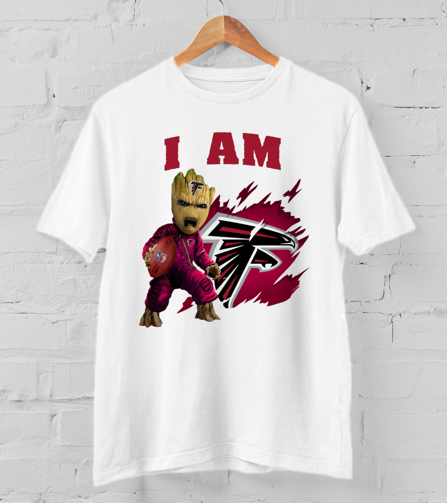 I Am Groot Atlanta Falcons Football Team Fan T-Shirt