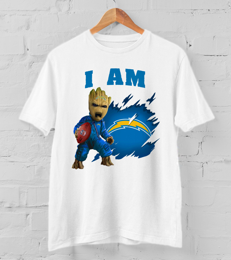 I Am Groot Los Angeles Chargers Football Marvel Character T-Shirt