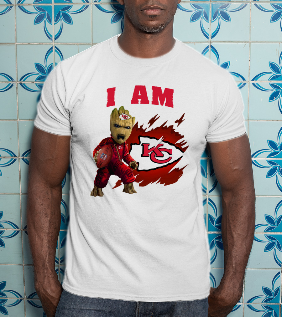 I Am Groot Kansas City Chiefs KC Football Fan Groot T-Shirt