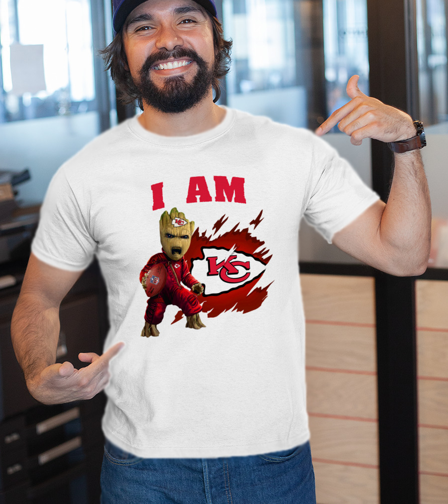 I Am Groot Kansas City Chiefs KC Football Fan Groot T-Shirt