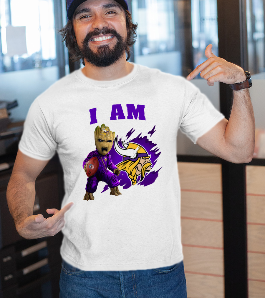 I Am Groot Minnesota Vikings Football Character T-Shirt