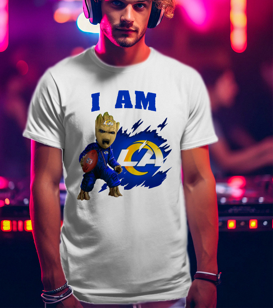I Am Groot Los Angeles Rams LA Football T-Shirt