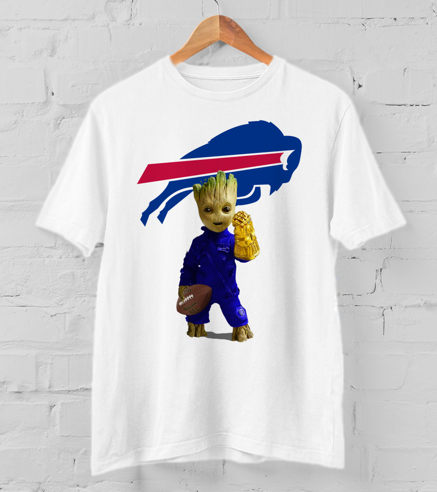 Buffalo Bills Groot Football Infinity Gauntlet T-Shirt