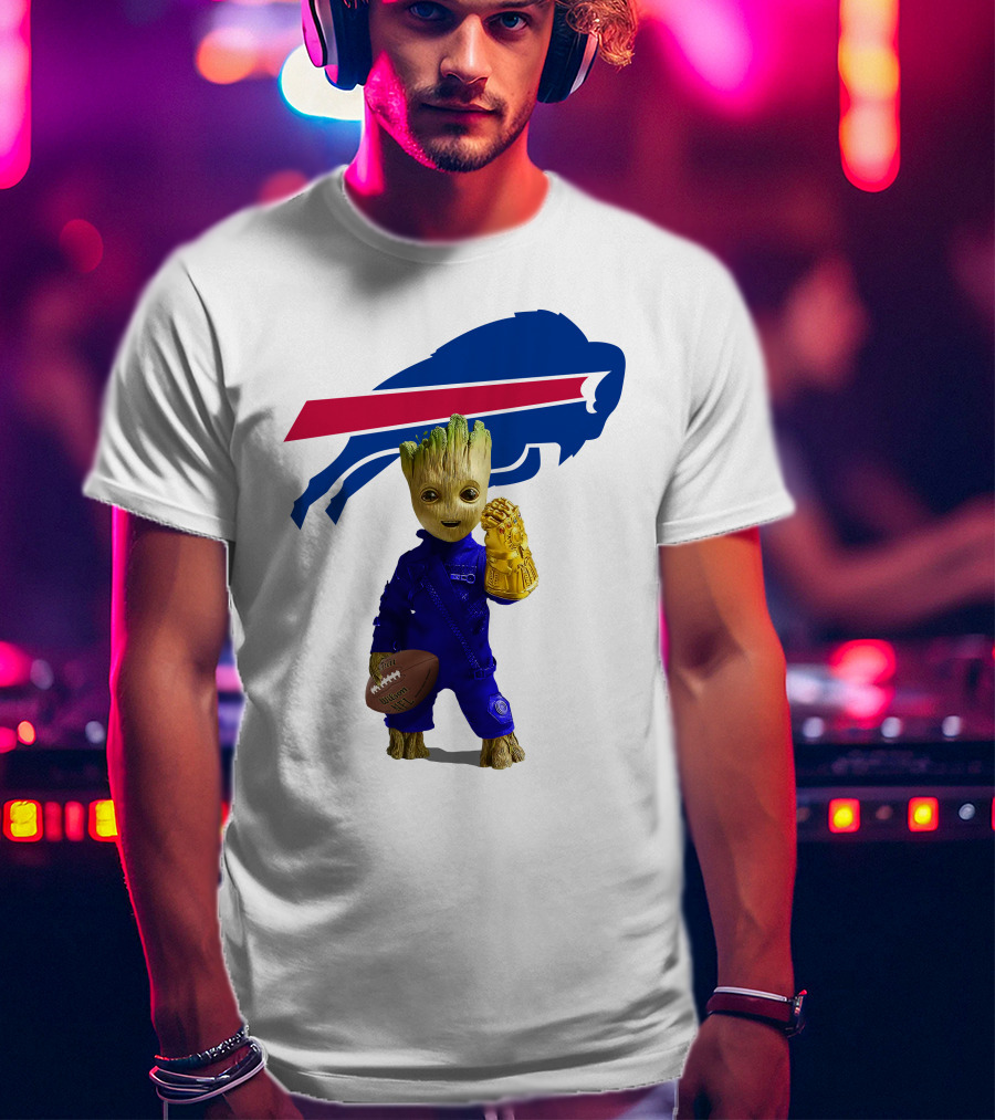 Buffalo Bills Groot Football Infinity Gauntlet T-Shirt