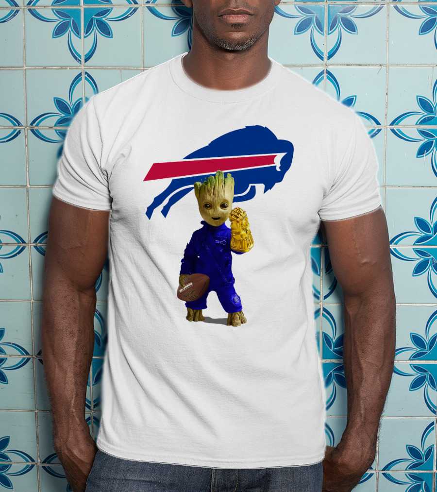Buffalo Bills Groot Football Infinity Gauntlet T-Shirt