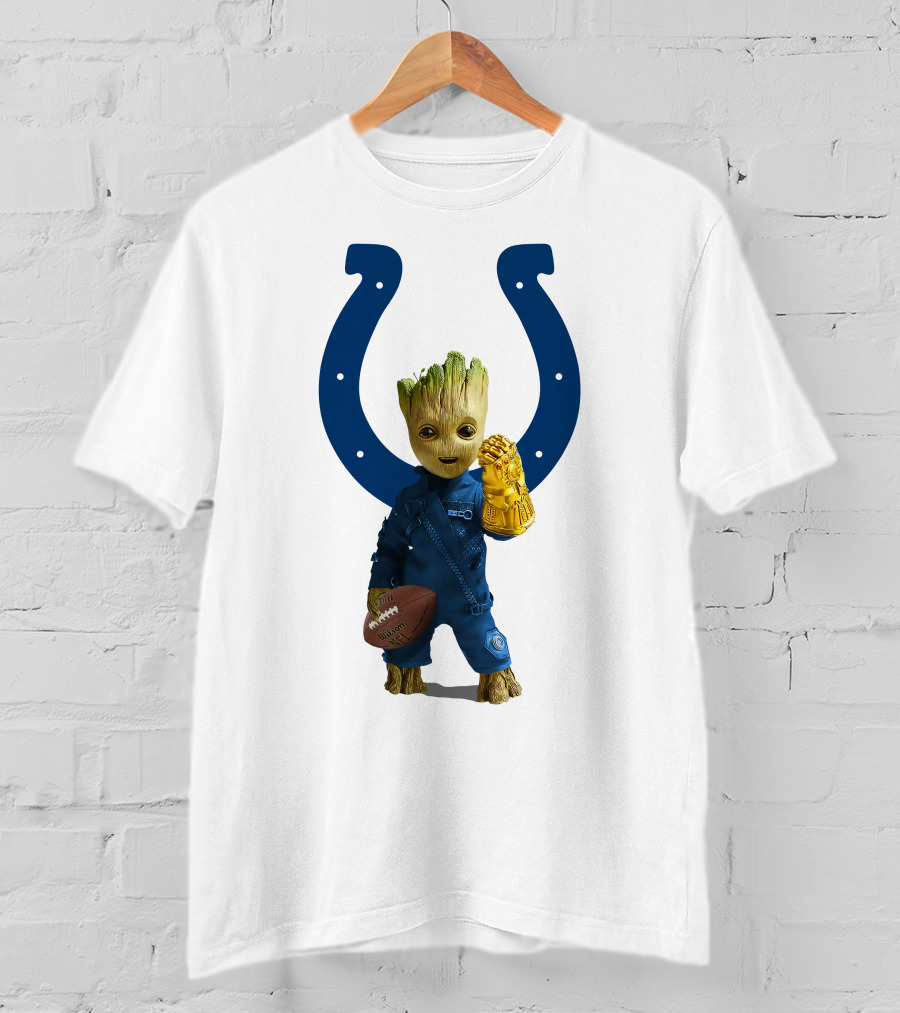 Indianapolis Colts Groot Infinity Gauntlet Football T-Shirt